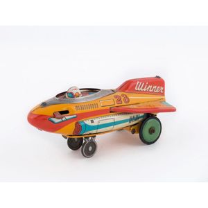 Winner - 23 battery-powered tinplate rocket ship, made by Kyodo…