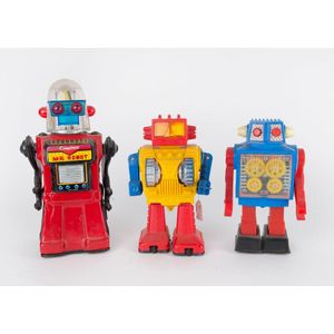 Trio of battery operated Japanese made robots comprising…