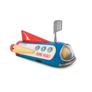 Atomic rocket X-1899 tinplate space ship by Masudaya; battery…