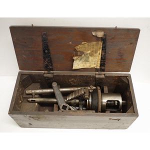 W. Crockatt & Sons valve reseating machine with wood storage…