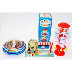Two vintage clockwork toys comprising tinplate Animal House and…