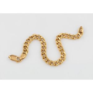 gold curb link bracelet 