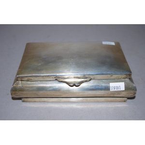 Vintage Austrian silver cigar box wood lined interior, marked…