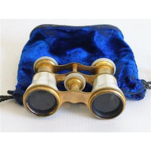 A pair of Victorian mother of pearl inlaid opera glasses, with…