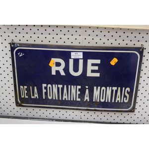 French 'Rue de La Fontaine a Montais' enamel street sign, 25 cm…