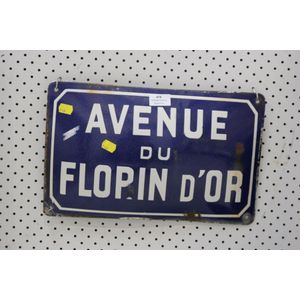 French street sign, Avenue du florin D'or, 40 cm wide, 25 cm…