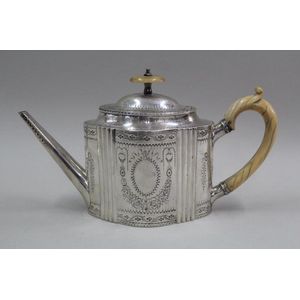 George III Silver Teapot with Ivory Handle and Finial - Tea & Coffee ...