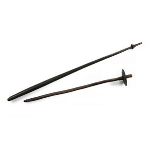 Two early Melanesian clubs, including a classic Tolai club of…