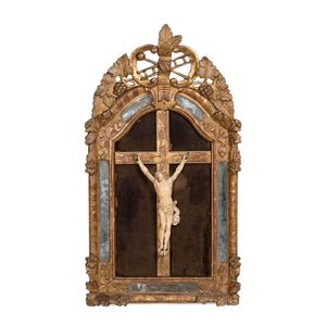 A Continental carved ivory Corpus Christi, probably French,…