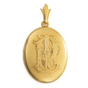 18ct Gold Australian Locket with Initials by H. Steiner - Pendants ...