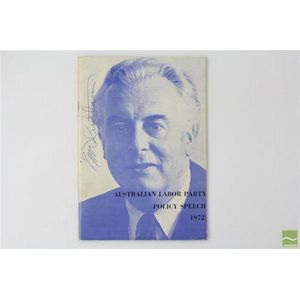 Gough Whitlam 1972 Labour party Policy Speech Booklet with…