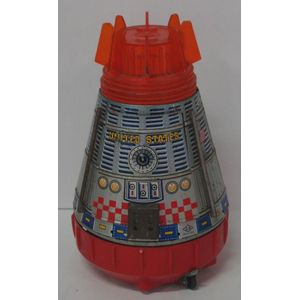 Tin toy Apollo Space capsule made by Horikawa. c1960. Battery…