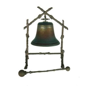 Late 19th century silver plate dinner bell. with striker, plate…