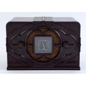 Astor 'Mickey Mouse' brown Bakelite mantel radio, circa 1937,…