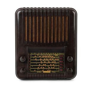 Healing 'Golden Voice' brown Bakelite mantel radio, 37 cm high,…