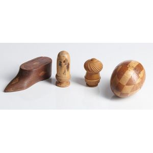 A collection of four treen accoutrements, 19th century,…