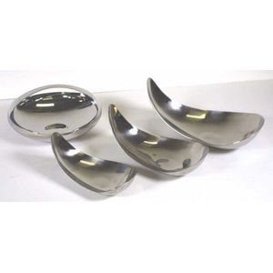 Four Georg Jensen stainless steel bowls, including graduated 3…