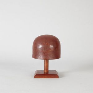 A Victorian hat block, height 24 cm, width 16.5 cm, depth 19.5…
