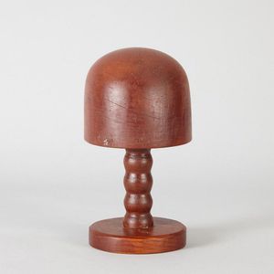 A Victorian hat block, height 28 cm, width 15.5 cm, depth 19 cm