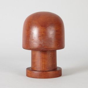 A Victorian hat block, height 22 cm, width 15.5 cm, depth 18.5…