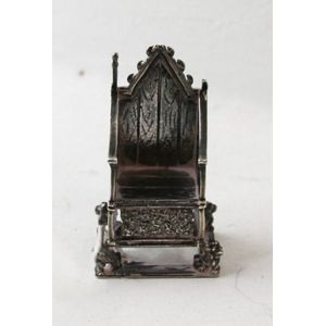A George V novelty silver Coronation throne, produced to…