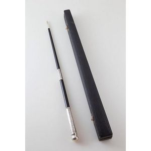 Sterling silver mounted ebony conductors baton in original case…