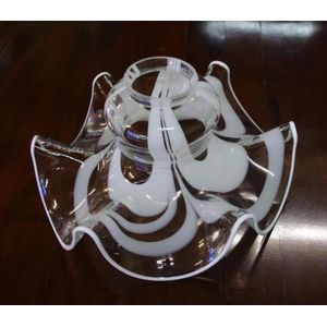 Victorian art glass frilled rim light shade 32 cm wide approx