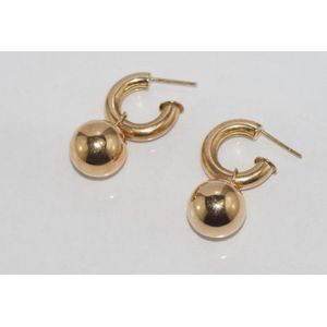 9ct Gold Earrings with Detachable Balls - 6.1g - Earrings - Jewellery