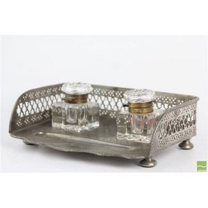 Antique Inkwells Desk Writing Set - Writing - Inkwells & inkstands ...