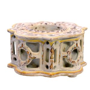 An 18th century Spanish pottery inkwell, of Moorish influence,…
