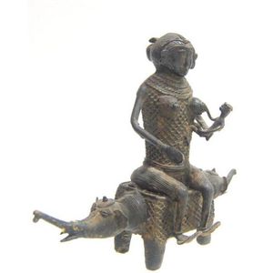 A Dhokra cast iron fertility figure, tribal District of…