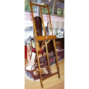 Antique Art Easel, Victorian Oak Art Stand, Painting Display, Portable Easel  