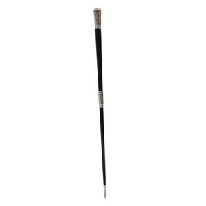 Two ebony sterling silver mounted conductors batons, by Oskar…
