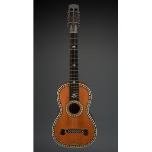 German guitar, model W1318, circa 1890, Nicely decorated with…