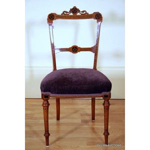 A set of six late Victorian inlaid walnut dining chairs, circa&hellip;