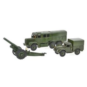 Three Dinky military models, including no. 641 army I-ton Cargo…