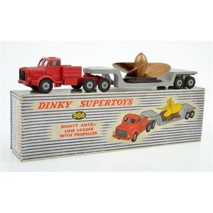 Dinky 986 Mighty Antar low Loader with Propellor (VG box VG)