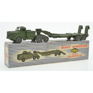 Dinky Supertoys no. 660 tank transporter in original box (VG -…