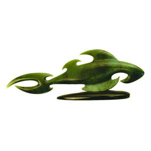 Richard Shields carved nephrite sculpture of a Maori stylised…