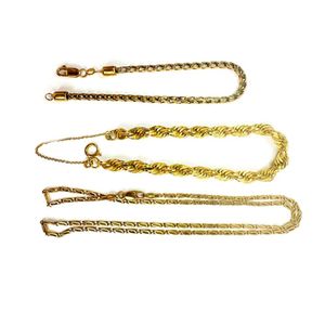 9ct Yellow Gold Mini Industrial Chain Bracelet 18cm main image 0