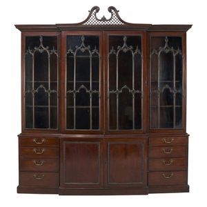 A George III mahogany library bookcase of the period and in the&hellip;