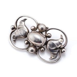 Georg Jensen Flower Brooch with Box - Brooches - Jewellery