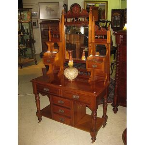An Edwardian blackwood dressing table in outstanding condition