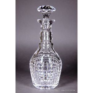 A Waterford decanter, second half 20th century, the Prussian…