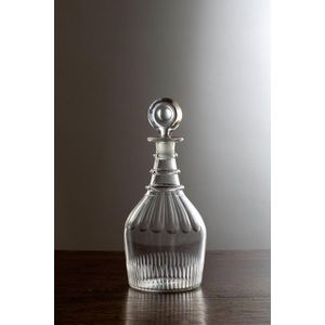 A Georgian mallet shaped decanter and bulls eye stopper,…