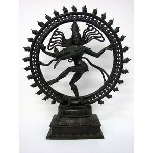 A south Indian bronze figure of Nataraja depicted dancing upon&hellip;