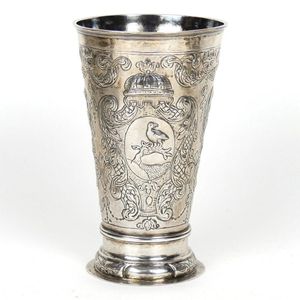 A good large 18th century Russian silver beaker, of the period…