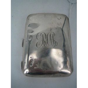 An Australian silver cigarette case, rectangular, curved for…