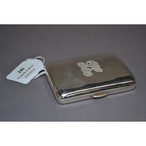 Sterling Silver Cigarette Case with Hallmarks - 1914 - Smoking ...