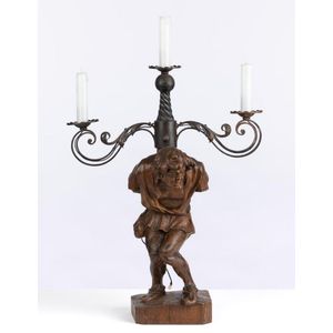 A most interesting antique carved timber figure of a hunchback…